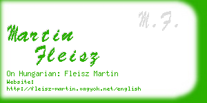 martin fleisz business card